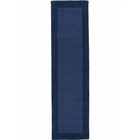 Colours Bordered Rug – Handmade Wool Rug - 60X230 cm / Blue - Rugs