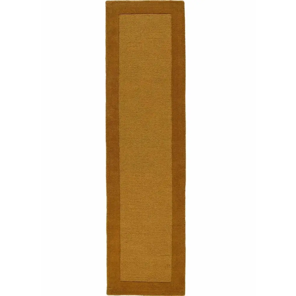 Colours Bordered Rug – Handmade Wool Rug - 60X230 cm / Yellow - Rugs