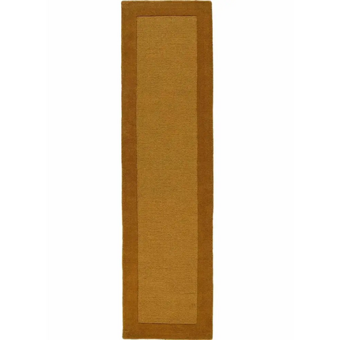 Colours Bordered Rug – Handmade Wool Rug - 60X230 cm / Yellow - Rugs