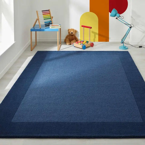 Colours Bordered Rug – Handmade Wool Rug - Rugs