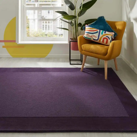 Colours Bordered Rug – Handmade Wool Rug - Rugs