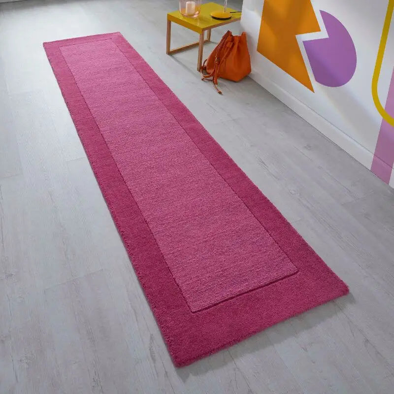 Colours Bordered Rug – Handmade Wool Rug - Rugs
