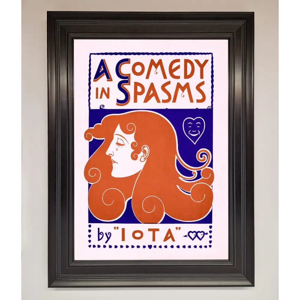 Comedy Poster Vintage Framed Poster - A1 (59.4 x 84.1 cm) / Matt Black - Framed Print