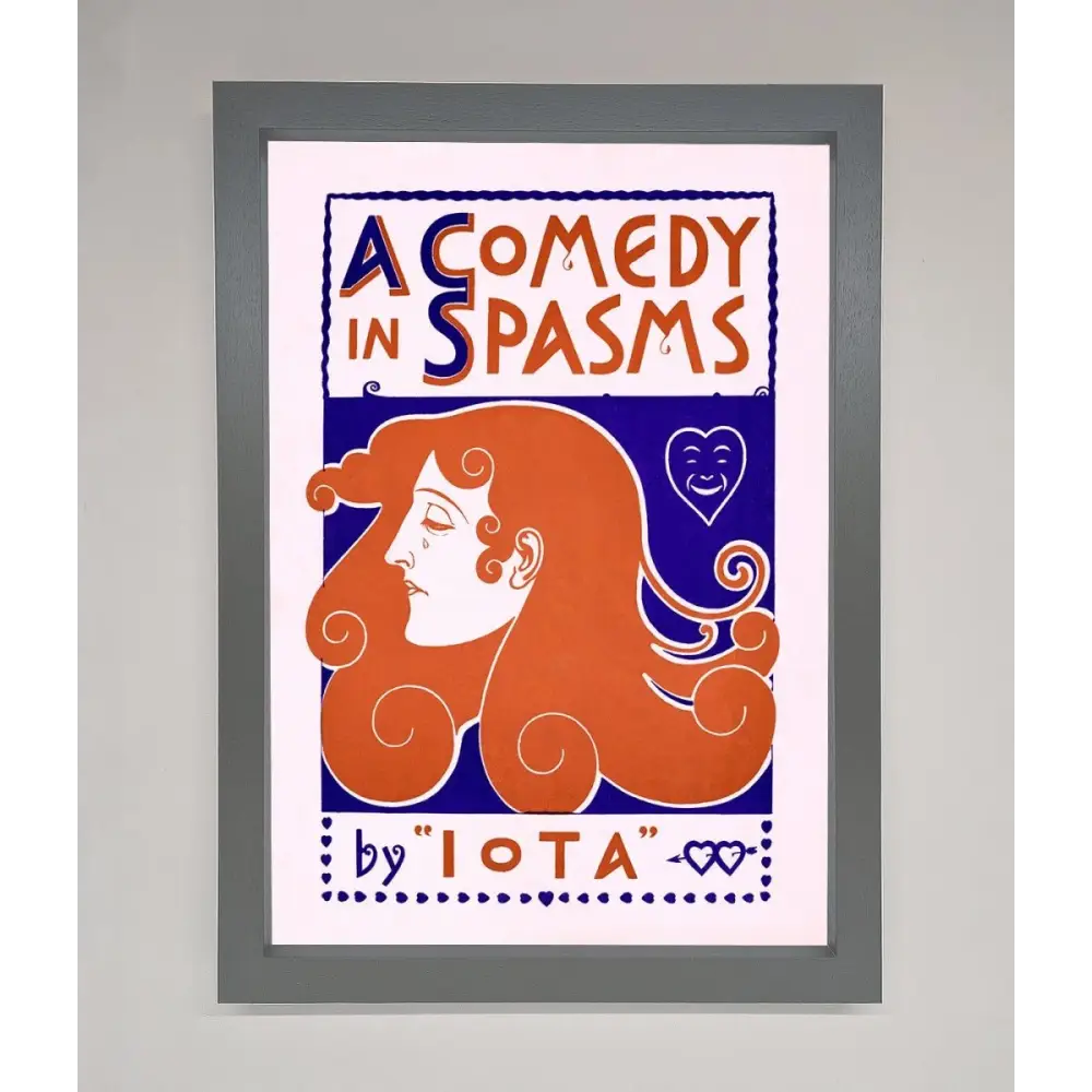 Comedy Poster Vintage Framed Poster - A3 (29.7 x 42 cm) / Dark Grey - Framed Print