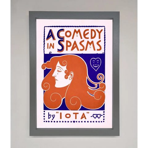 Comedy Poster Vintage Framed Poster - A3 (29.7 x 42 cm) / Dark Grey - Framed Print
