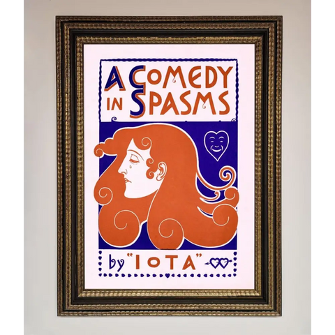 Comedy Poster Vintage Framed Poster - A3 (29.7 x 42 cm) / Ornate Gold Black - Framed Print
