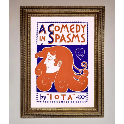 Comedy Poster Vintage Framed Poster - A3 (29.7 x 42 cm) / Ornate Gold - Framed Print