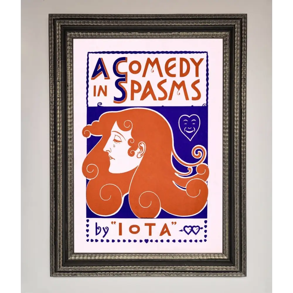 Comedy Poster Vintage Framed Poster - A3 (29.7 x 42 cm) / Ornate Silver Black - Framed Print