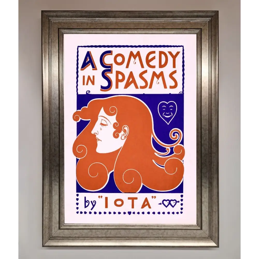 Comedy Poster Vintage Framed Poster - A3 (29.7 x 42 cm) / Silver - Framed Print