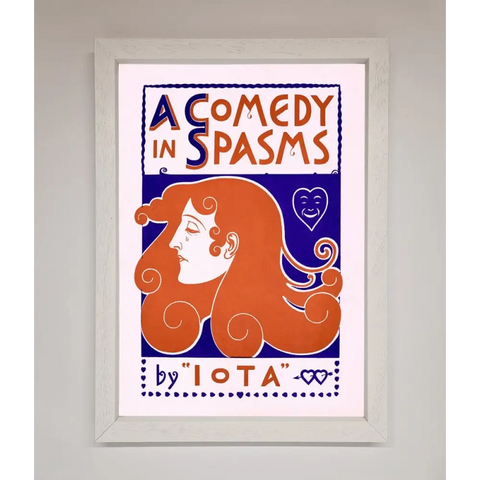 Comedy Poster Vintage Framed Poster - A3 (29.7 x 42 cm) / White - Framed Print