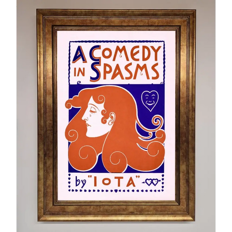 Comedy Poster Vintage Framed Poster - B0 (100 x 141 cm) / Bronze - Framed Print