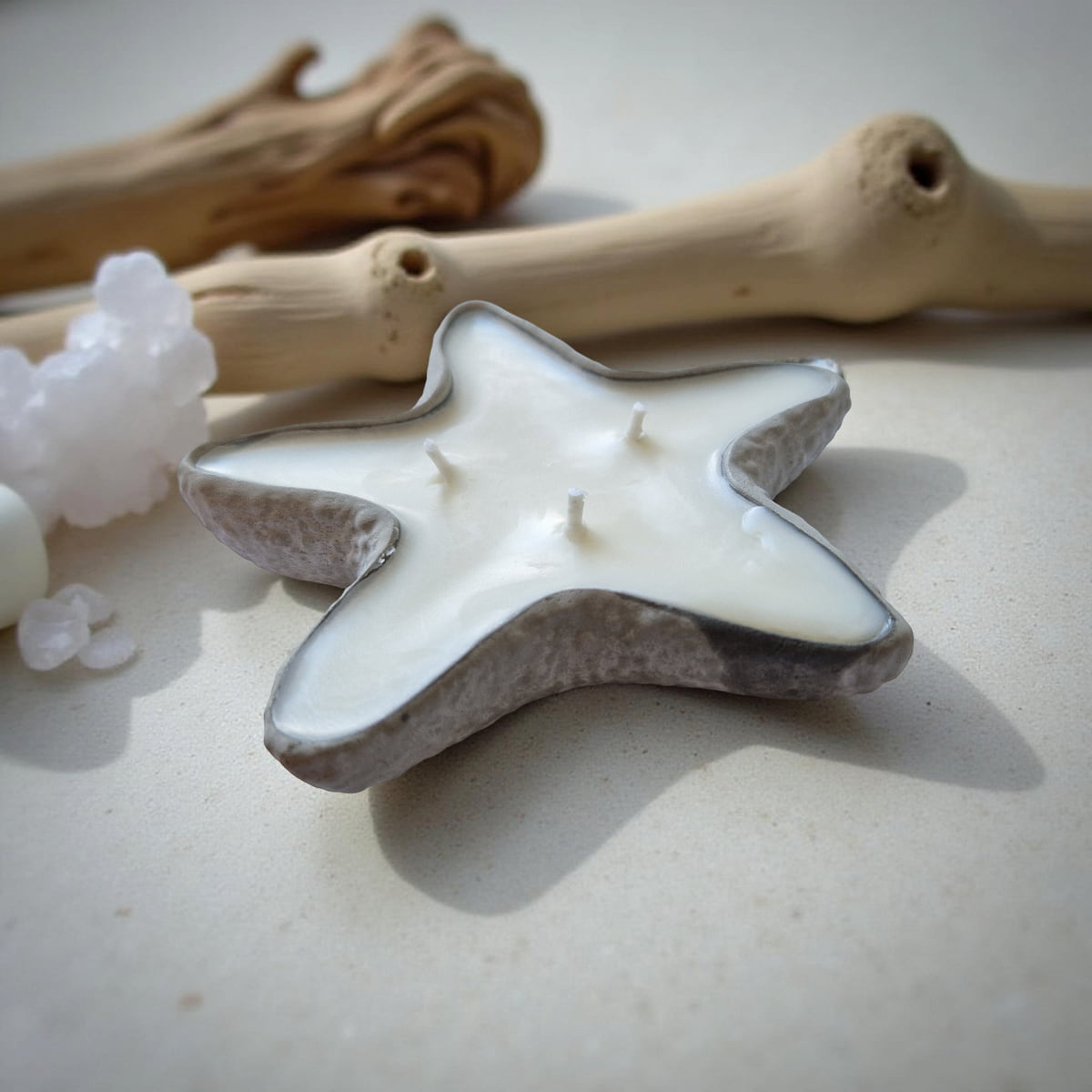 Concrete Star Candle