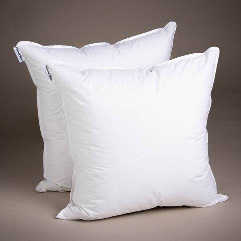 White duck continental the big square one pillow with smooth soft fabric and subtle stitching details