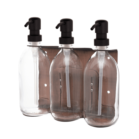 Copper Triple Wall Mounted Soap Dispenser