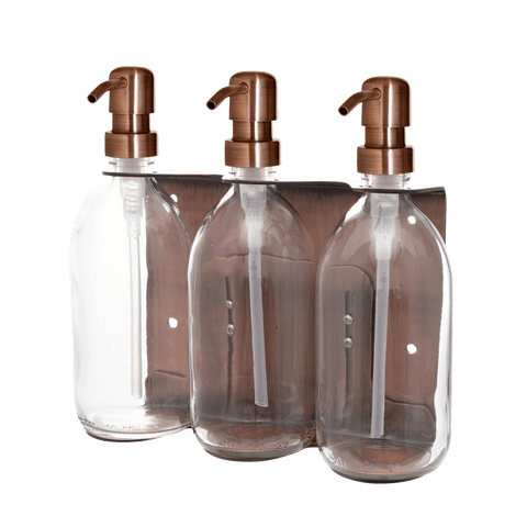 Copper Triple Wall Mounted Soap Dispenser