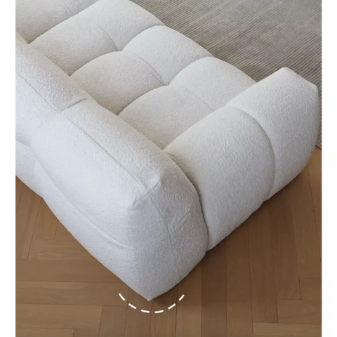 Cora Candy Three Seater Sofa, White｜ DC Concept