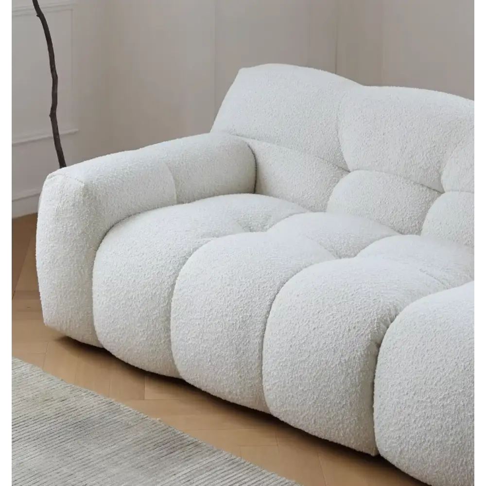 Cora Candy Three Seater Sofa, White｜ DC Concept