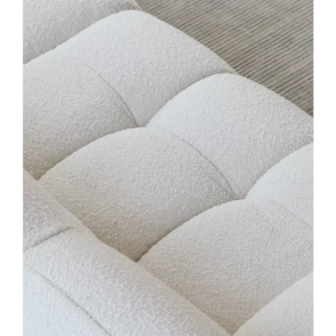 Cora Candy Three Seater Sofa, White｜ DC Concept