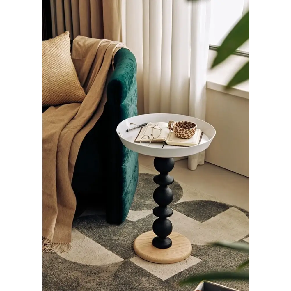 Cosmo Round Side Table With Gold Tray｜ DC Concept