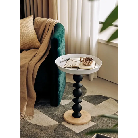 Cosmo Round Side Table With Gold Tray｜ DC Concept