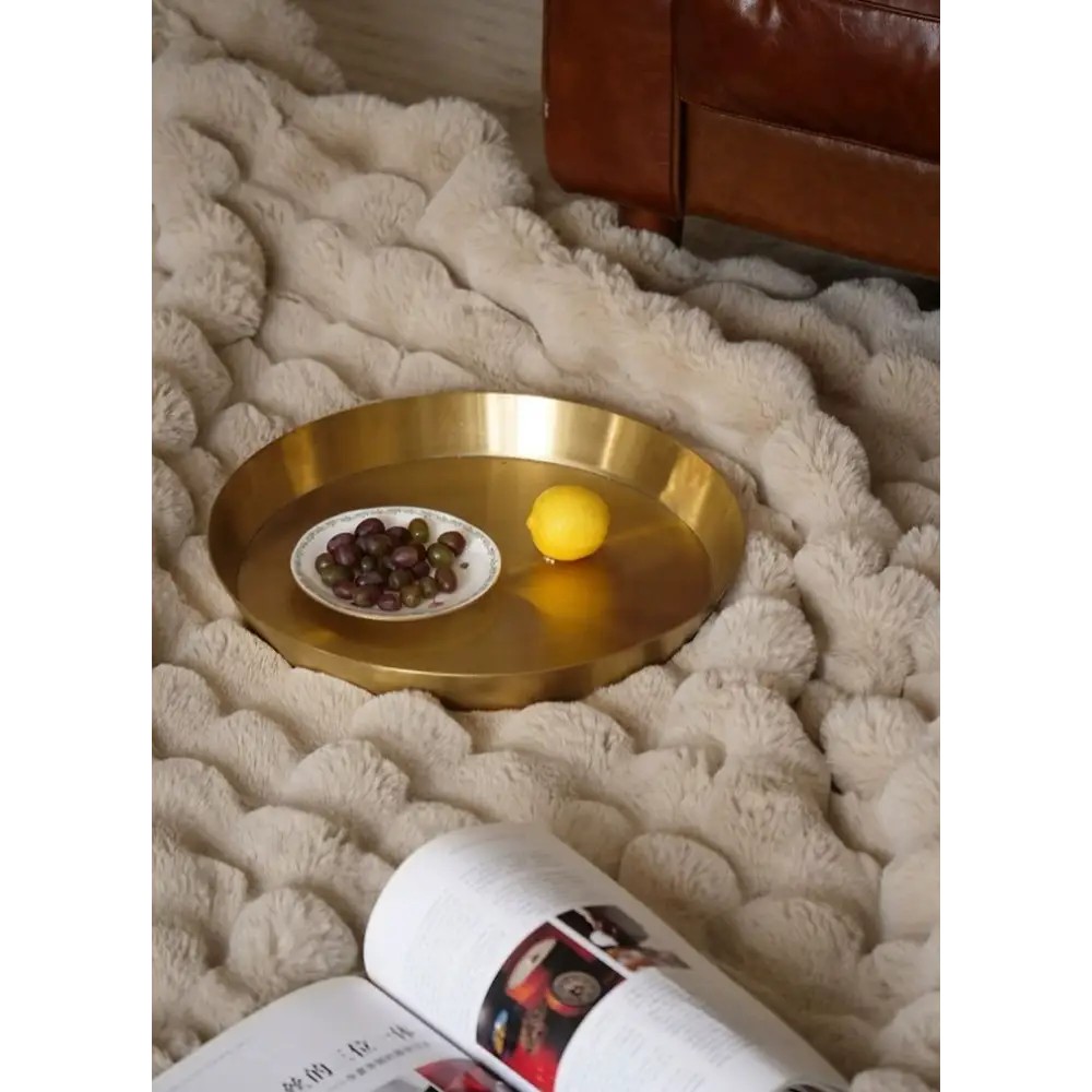 Cosmo Round Side Table With Gold Tray｜ DC Concept