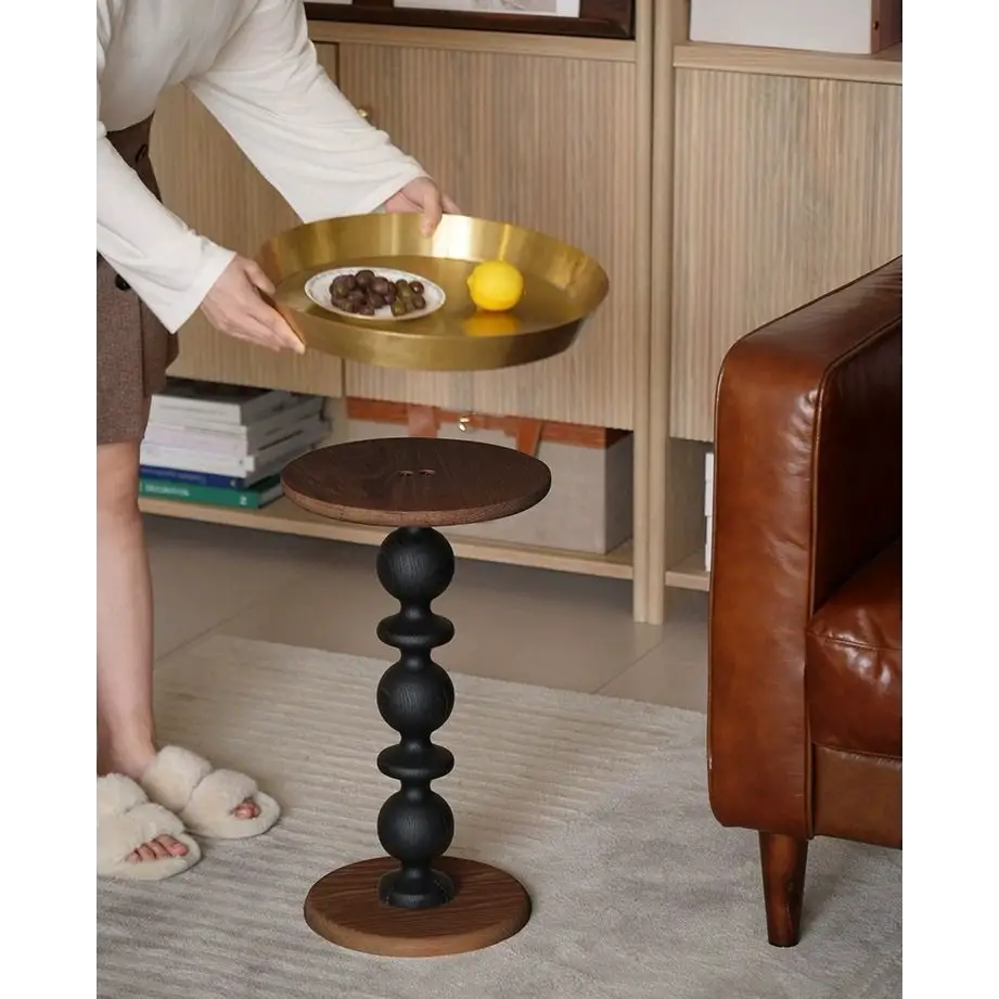Cosmo Round Side Table With Gold Tray｜ DC Concept