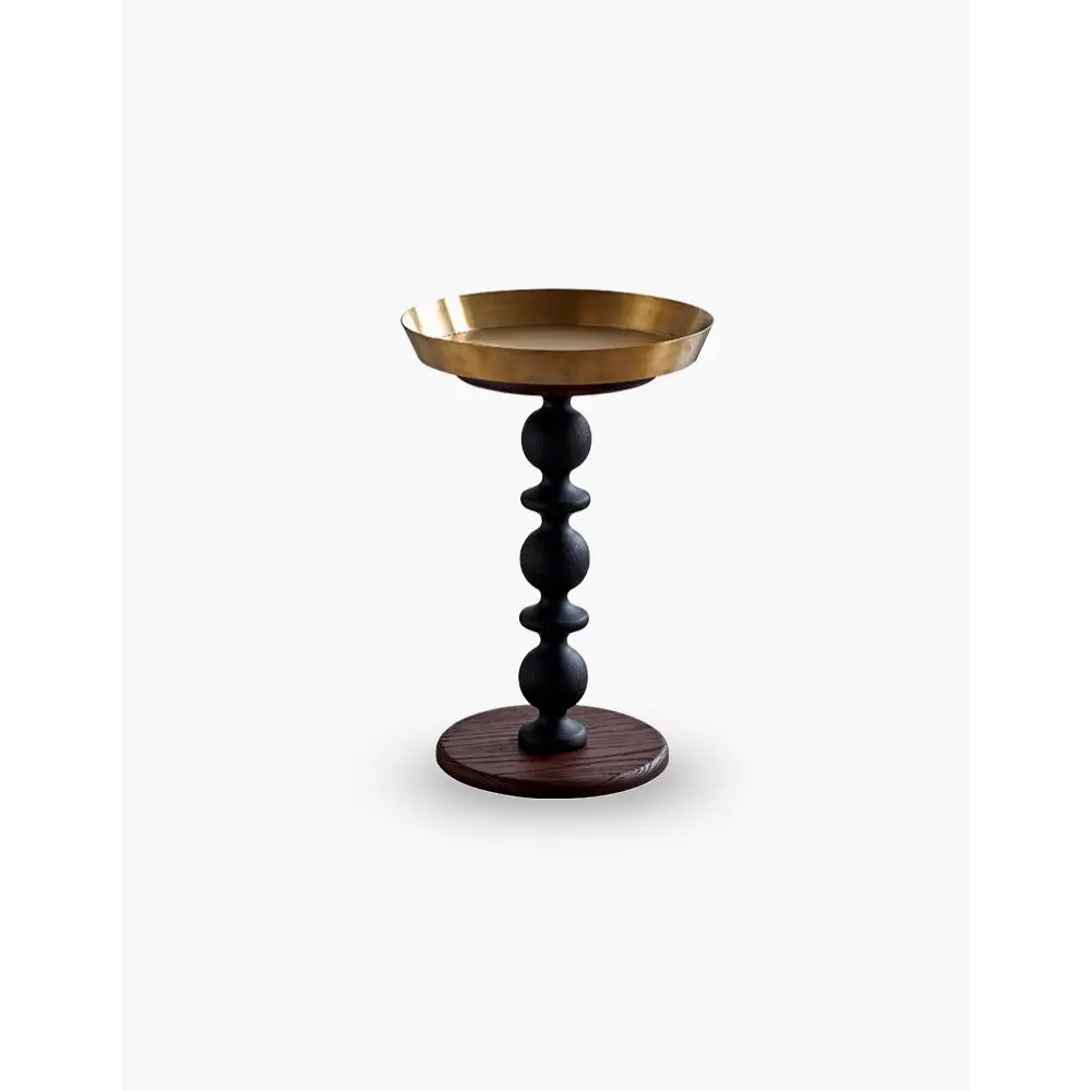 Cosmo Round Side Table With Gold Tray｜ DC Concept