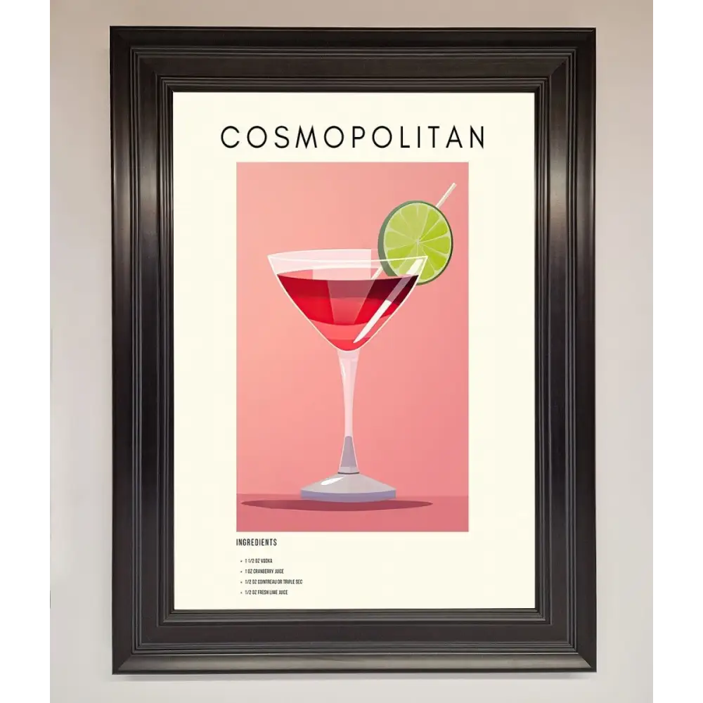 Cosmopolitan Framed Poster - A1 (59.4 x 84.1 cm) / Matt Black - Framed Print