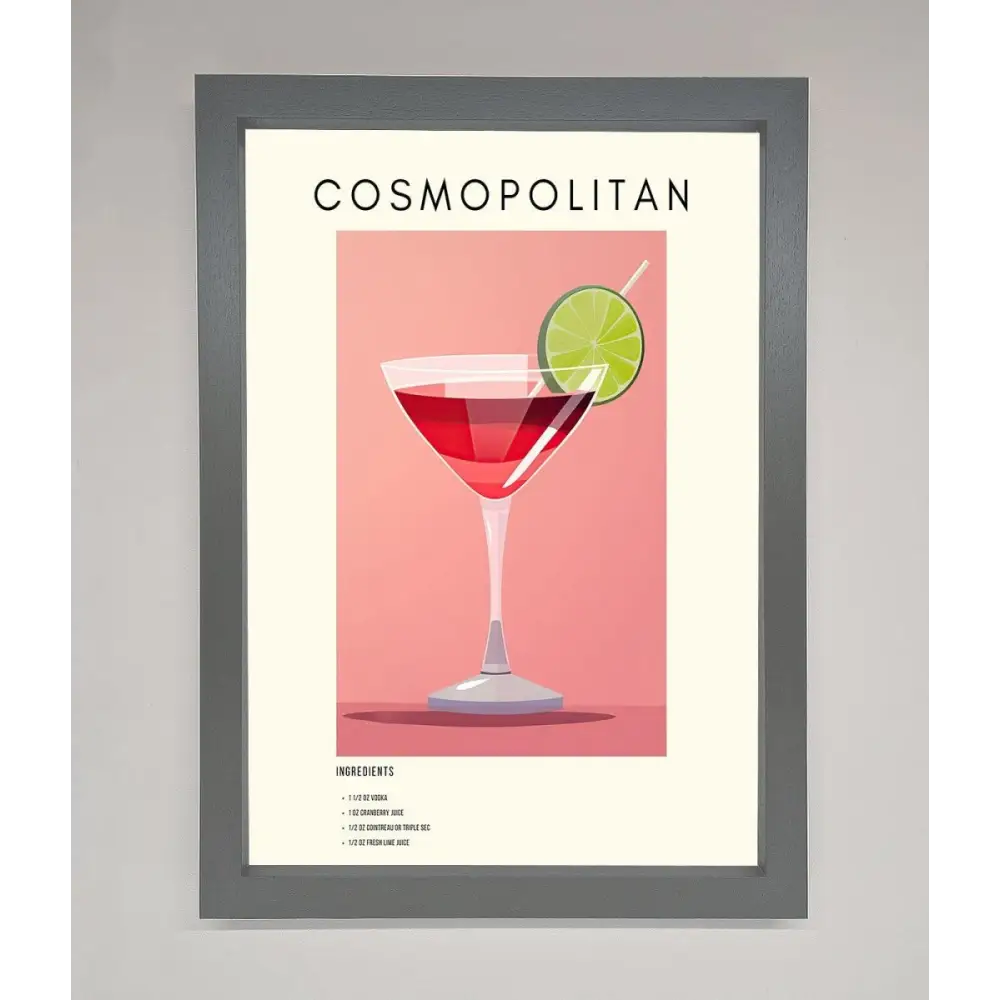 Cosmopolitan Framed Poster - A3 (29.7 x 42 cm) / Dark Grey - Framed Print