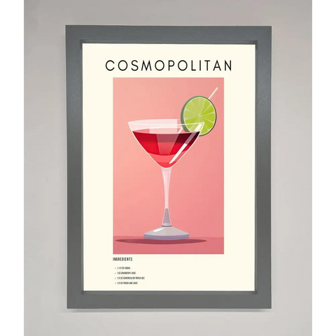 Cosmopolitan Framed Poster - A3 (29.7 x 42 cm) / Dark Grey - Framed Print