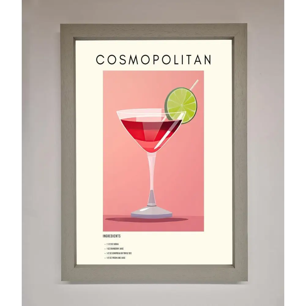 Cosmopolitan Framed Poster - A3 (29.7 x 42 cm) / Grey - Framed Print