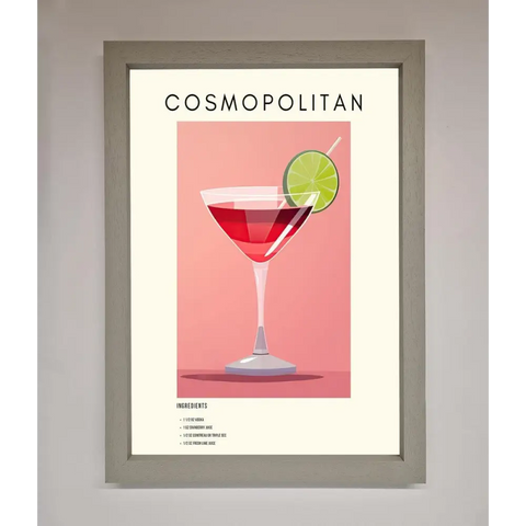 Cosmopolitan Framed Poster - A3 (29.7 x 42 cm) / Grey - Framed Print