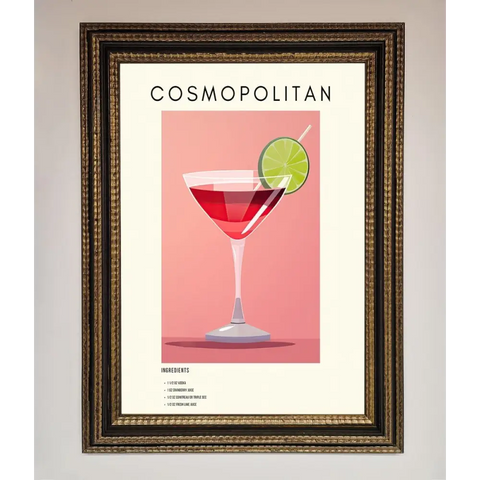 Cosmopolitan Framed Poster - A3 (29.7 x 42 cm) / Ornate Gold Black - Framed Print