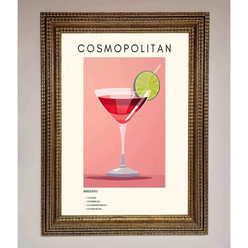 Cosmopolitan Framed Poster - A3 (29.7 x 42 cm) / Ornate Gold - Framed Print