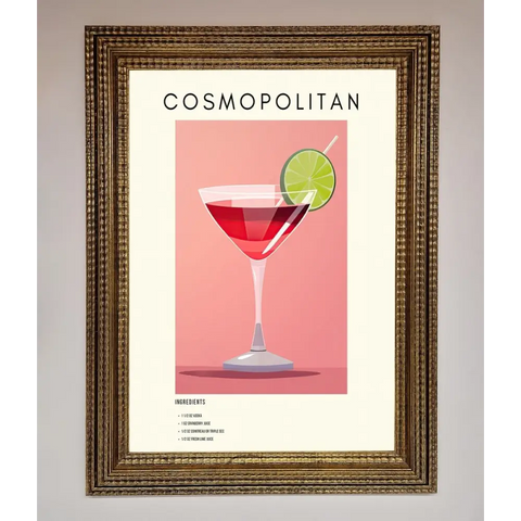 Cosmopolitan Framed Poster - A3 (29.7 x 42 cm) / Ornate Gold - Framed Print