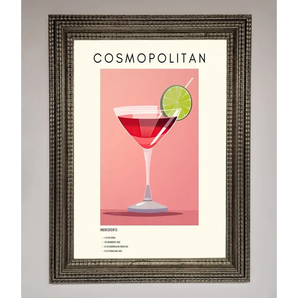 Cosmopolitan Framed Poster - A3 (29.7 x 42 cm) / Ornate Silver - Framed Print