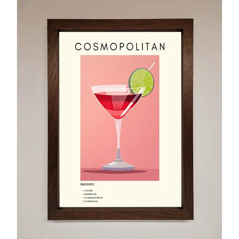 Cosmopolitan Framed Poster - A3 (29.7 x 42 cm) / Walnut - Framed Print