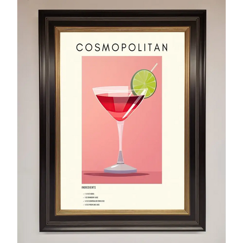 Cosmopolitan Framed Poster - B0 (100 x 141 cm) / Black Gold - Framed Print