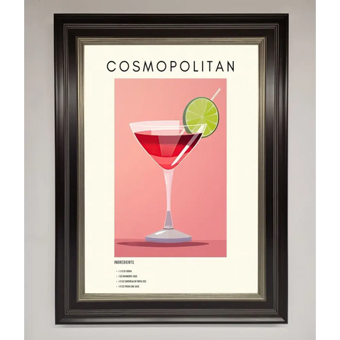 Cosmopolitan Framed Poster - B0 (100 x 141 cm) / Black Silver - Framed Print