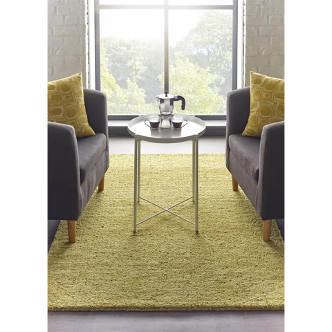 Country Autumn Gold Solid Wool Rug - Rugs