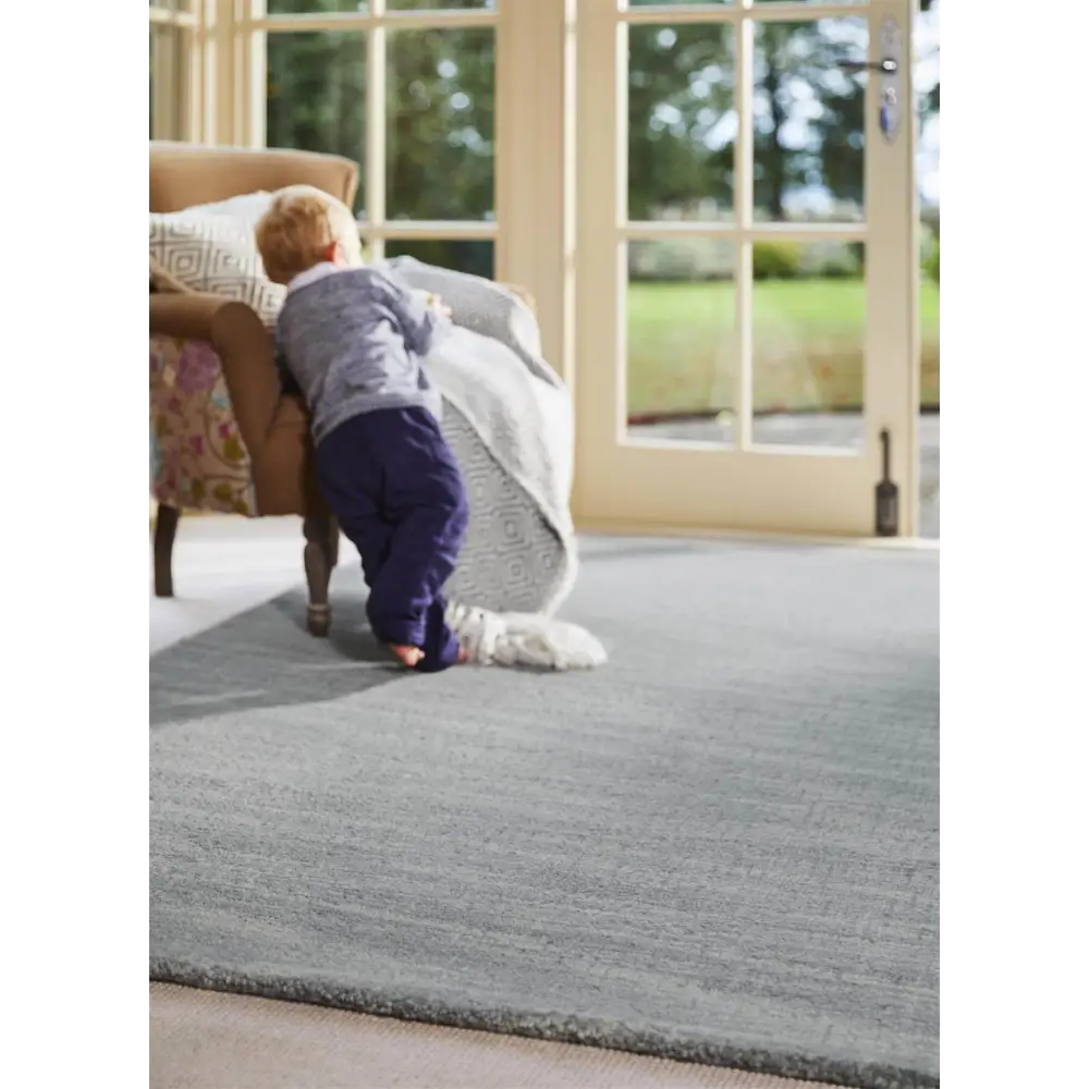 Country Sea Mist Solid Wool Rug - Rugs