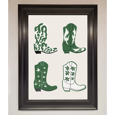Cowboy Boots Framed Print - A1 (59.4 x 84.1 cm) / Matt Black - Framed Print