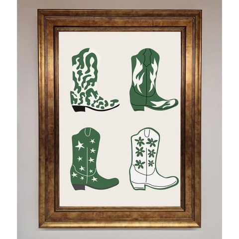 Cowboy Boots Framed Print - B0 (100 x 141 cm) / Bronze - Framed Print