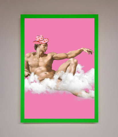 Cowboy On A Cloud Framed Poster