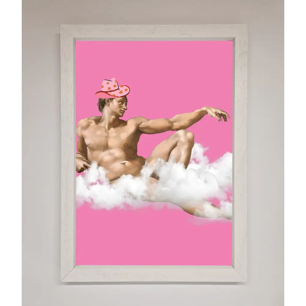 Cowboy On A Cloud Framed Poster - A3 (29.7 x 42 cm) / White - Framed Print