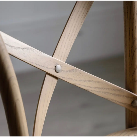 Cross Back Bentwood French Bar Stools x2 - Bar Stool