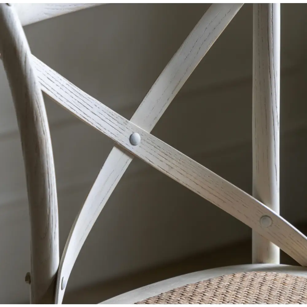 Cross Back Bentwood French Bar Stools x2 - Bar Stool