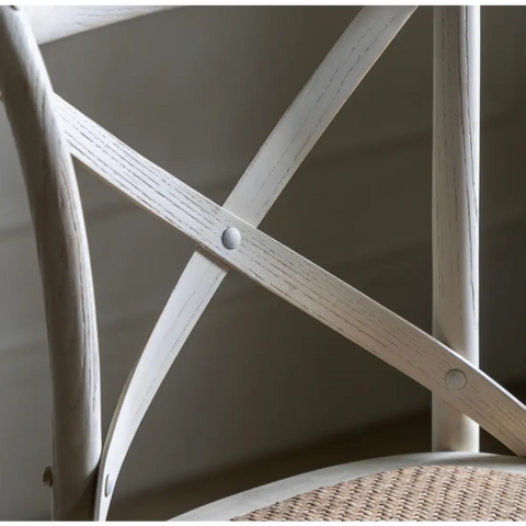 Cross Back Bentwood French Bar Stools x2 - Bar Stool