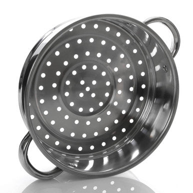 Stainless steel steamer basket with perforated surface and handles for crosse 3 tier stainless steel steamer with glass lid