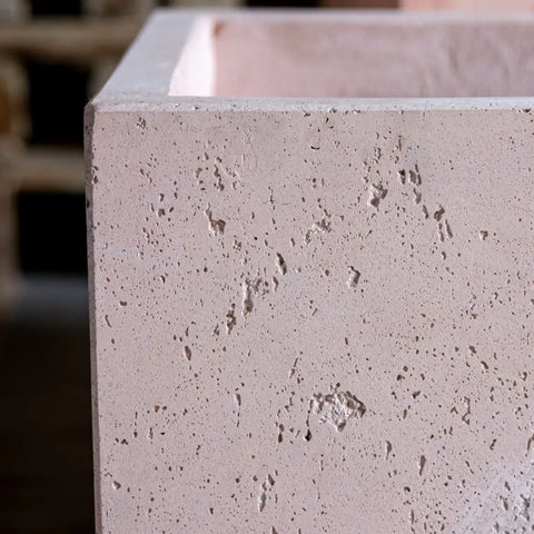 Cubrosa | Blushstone – 85cm XXL Concrete Square Planter – 459L Block Plant Pot - Pots & Plants